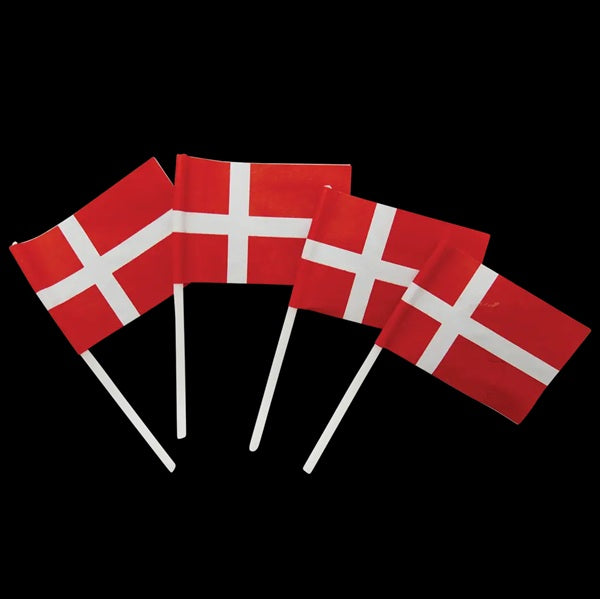 Danish Flags on Toothpicks - Cake Flags plastic stick