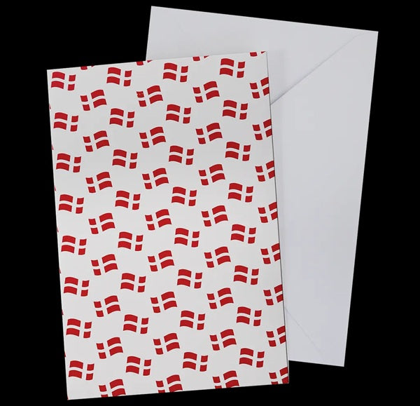 Greeting Card with Danish Flags
