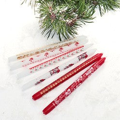 Calendar Candles 2.2cm x 29cm Danish Christmas Patterns