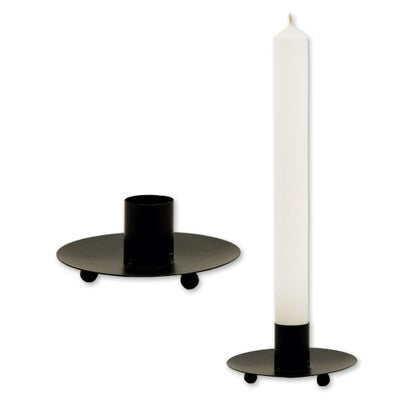 Candle Holder, Lysestage 3-fods Black Metal - For 3cm Candles