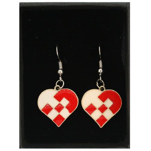 Earrings - Braided Hearts, Metal