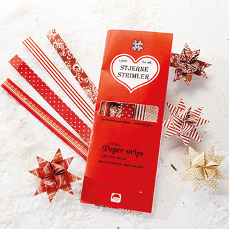 DIY Paper Star Strips 1.5cm, Christmas Patterned Paper Strips