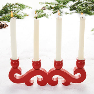 Candle Holder, Red Heart, Advent, For 2cm Candles