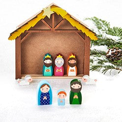 Wooden Crib Set with 9 Pieces