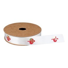 Dansk Jul, Braided Heart Gift Ribbon, White