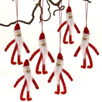 Chenille Santas (Pack of 8)