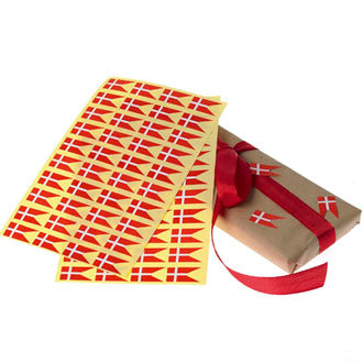 Danish flags stickers 80pc