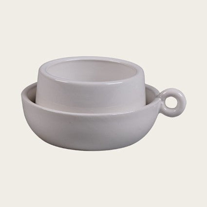 Candle Holder for Calendar Candle, 5cm White Ceramic