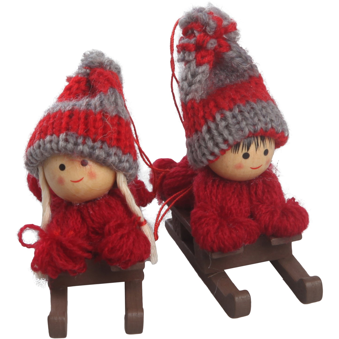 Boy & Girl on Sledge (Sold Individually)