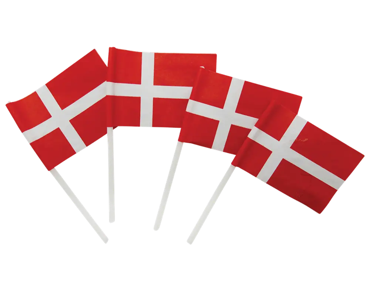Danish Flags on Toothpicks - Cake Flags plastic stick