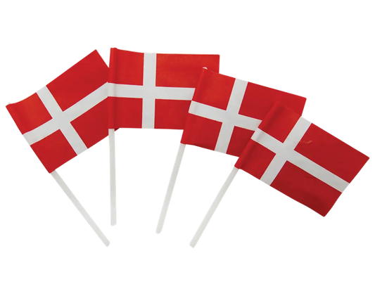 Danish Flags on Toothpicks - Cake Flags plastic stick