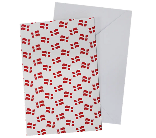 Greeting Card with Danish Flags