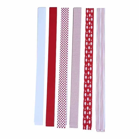 DIY Paper Stars - Premium Patterned Strips Glossy, 2cm, Det Gamle Apotek