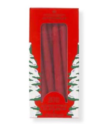 Christmas Tree Candles, Tapered Red