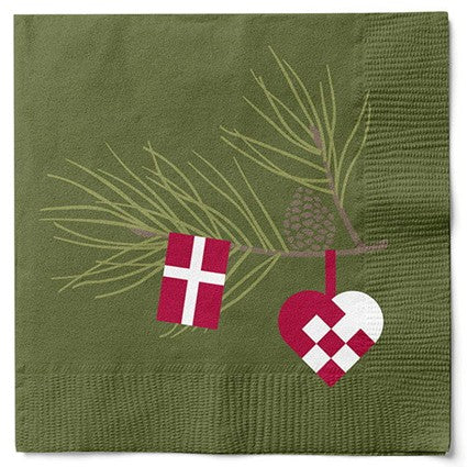 Serviette - Dansk Jul Green Spruce