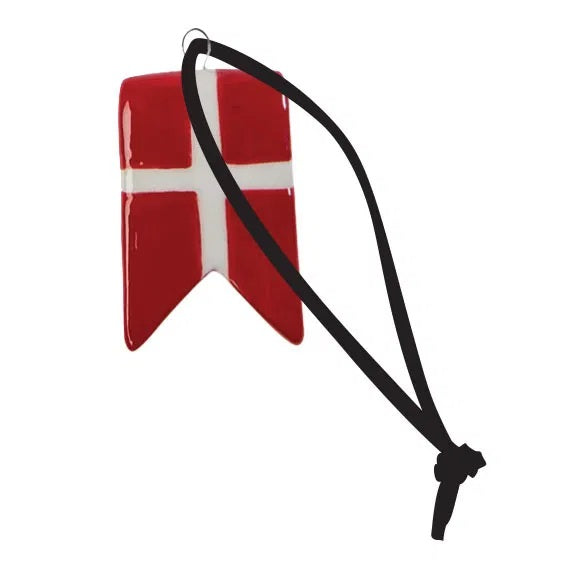 Ceramic Danish Flag for Hanging