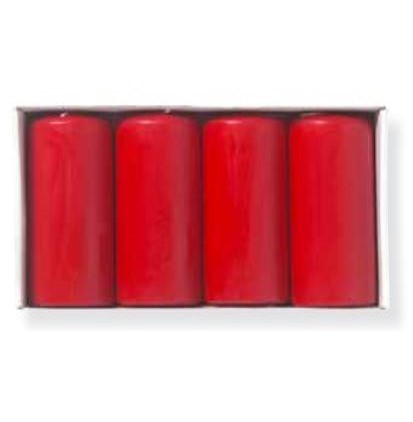 Advent Pillar Candles, Red, 6.6cm x 9cm x 4