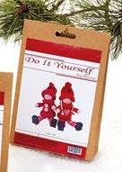 DIY Kit Christmas Boy and Girls with Knitted Clothes