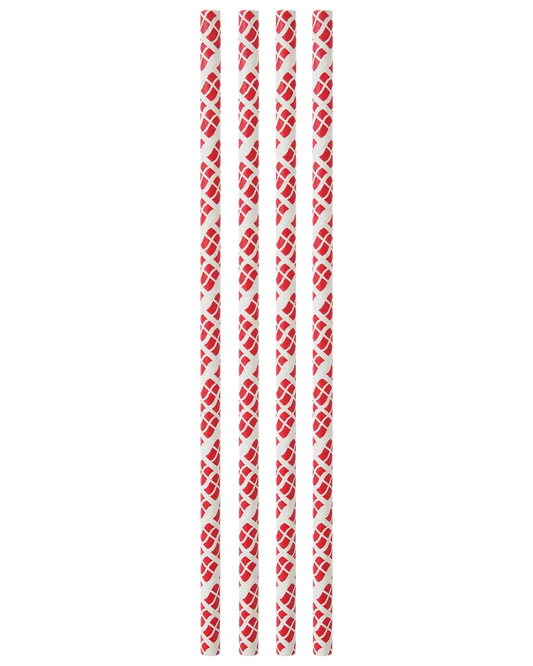 Straws Paper with Danish Flag - 10 Pack