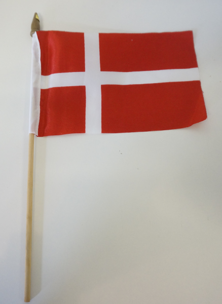 Danish flag on gold stick