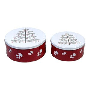 Cake Tins (Set of 2 Tins) Danish Christmas Tree