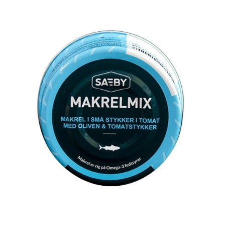 Mackerel Sæby Mackerel Pieces with Tomato and Olives 125g - Sale - Best Before 08/25