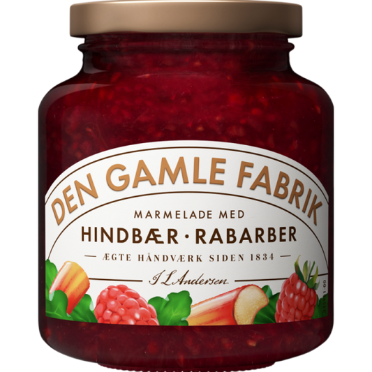 Marmelade Hindbær/Rabarber - Den Gamle Fabrik (Raspberry & Rhubarb Jam)